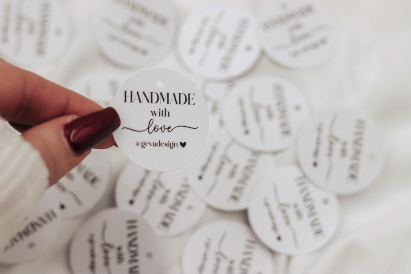Etiketten für Small Business - handmade with love - verpackungsmaterial - mit liebe verpacken - personalisiert mit firmenname - gold schwarz