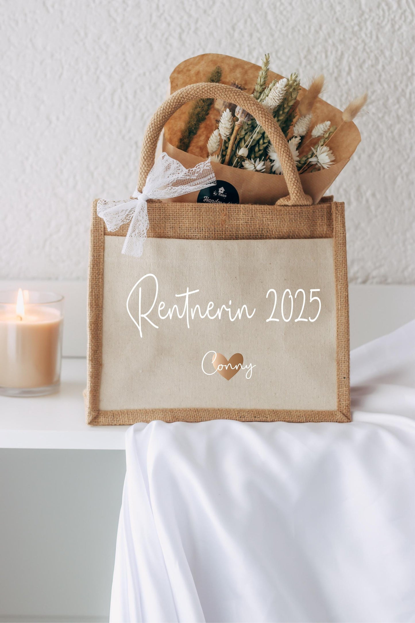 Geschenk zur Rente - Abschiedsgeschenk - Rentnerin 2025 + Name, Personalisiert mit Namen, Arbeitskollegin