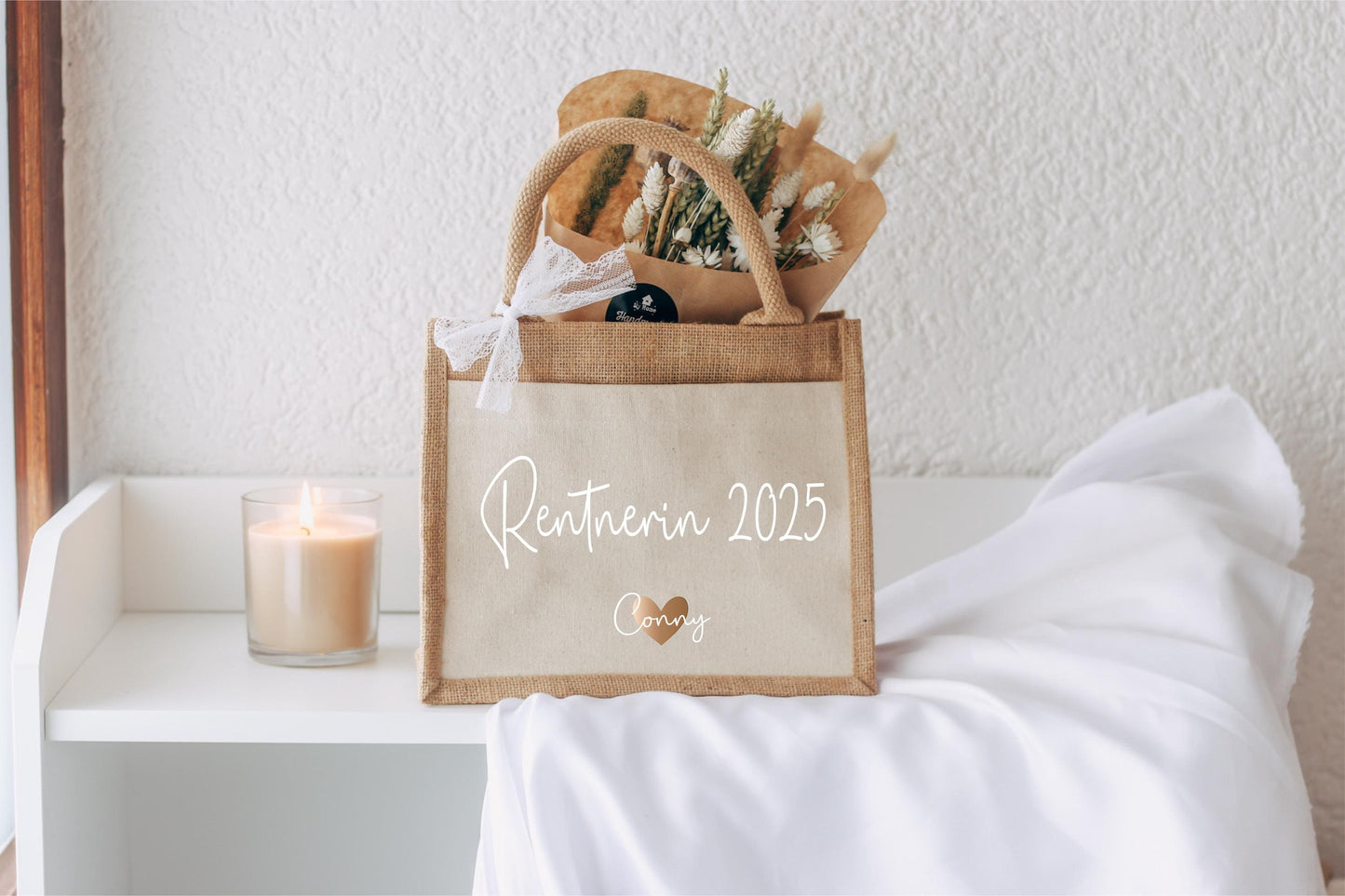 Geschenk zur Rente - Abschiedsgeschenk - Rentnerin 2025 + Name, Personalisiert mit Namen, Arbeitskollegin