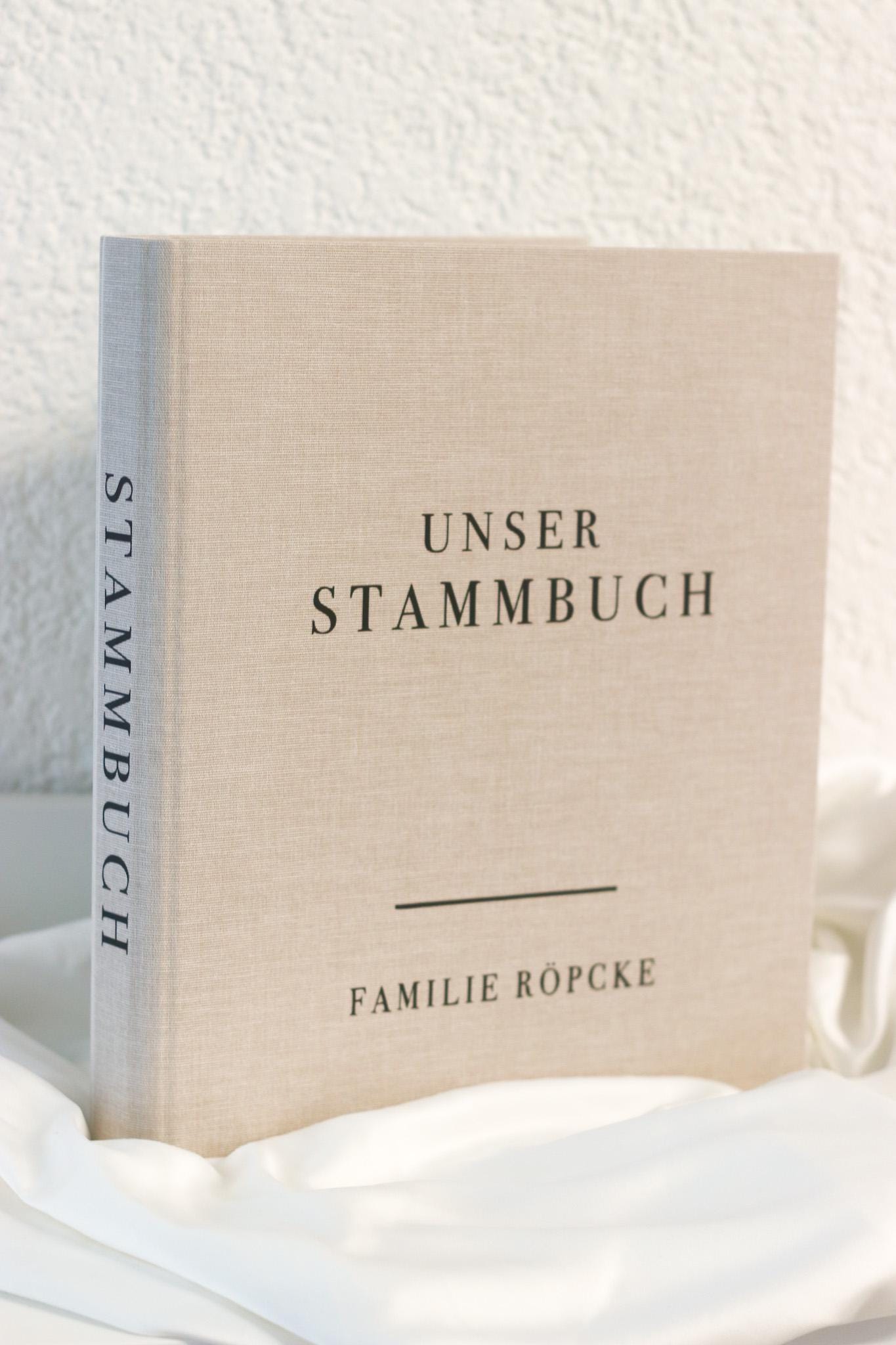 Stammbuch A4 oder A5 mit Leinen cover personalisiert - Hochzeit, Standesamt, verschiedene Schriftfarben