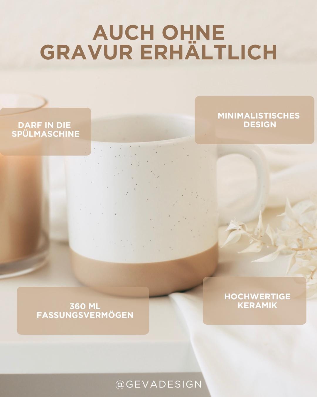Opa Tasse mit Name & Herz – personalisierte Keramiktasse – Geschenk für Großvater – Geburtstag oder Vatertag – 360 ml – graviert, bester Opa