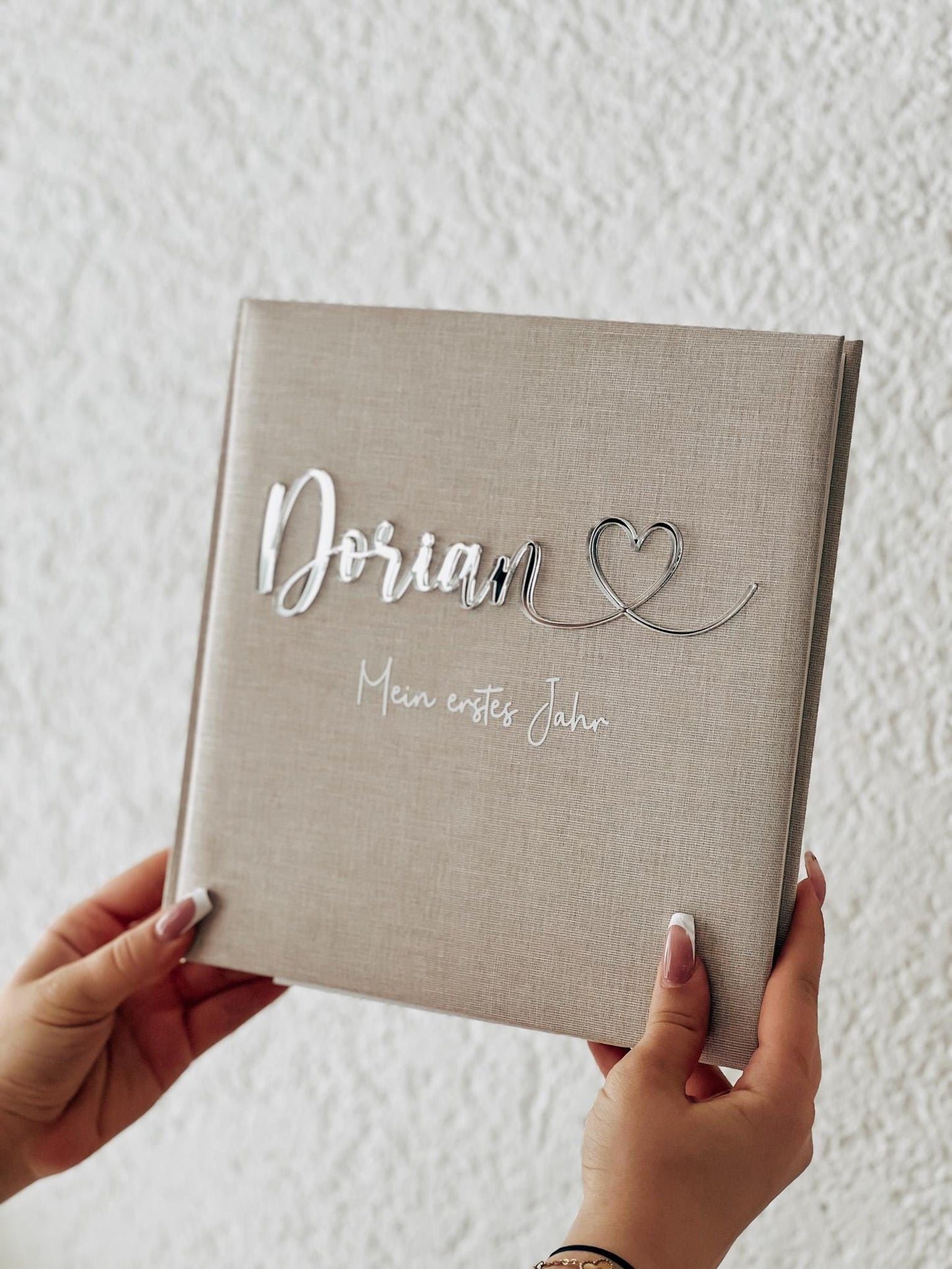 Personalisiertes Baby Fotoalbum „Mein erstes Jahr“ | Geschenk zur Geburt oder 1. Geburtstag | Erinnerungsalbum für Babyfotos