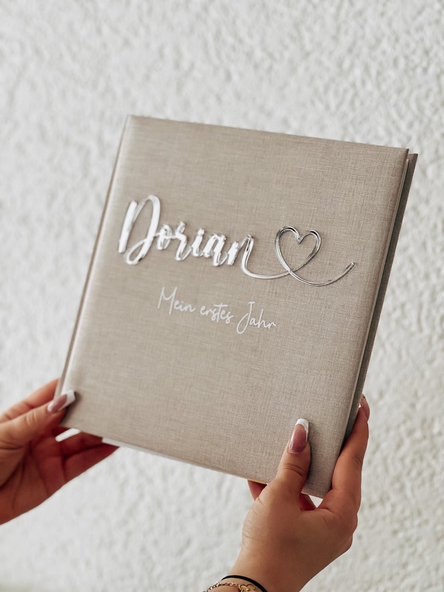 Personalisiertes Baby Fotoalbum „Mein erstes Jahr“ | Geschenk zur Geburt oder 1. Geburtstag | Erinnerungsalbum für Babyfotos