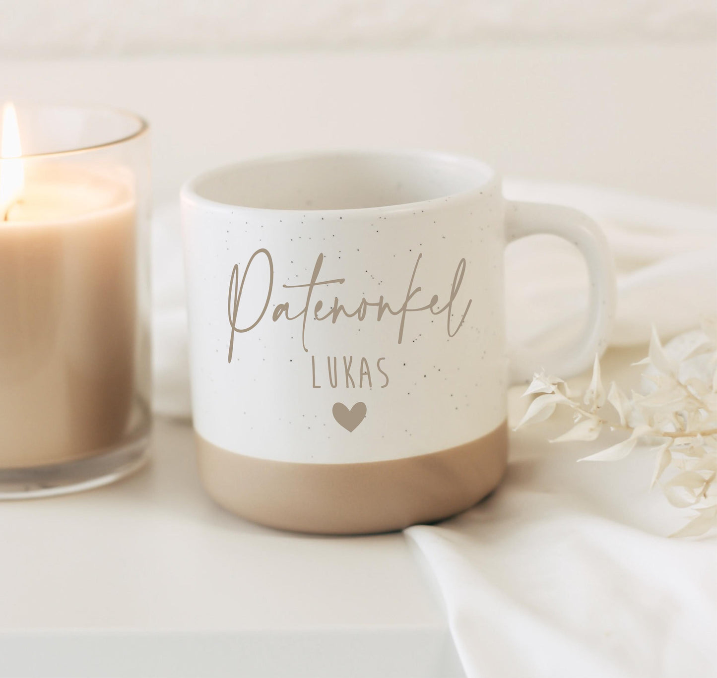 Tasse Patentante/Patenonkel mit Herz & Name – Geschenk zur Patenschaftsfrage – personalisiert graviert – 360 ml – Willst du mein Pate sein?