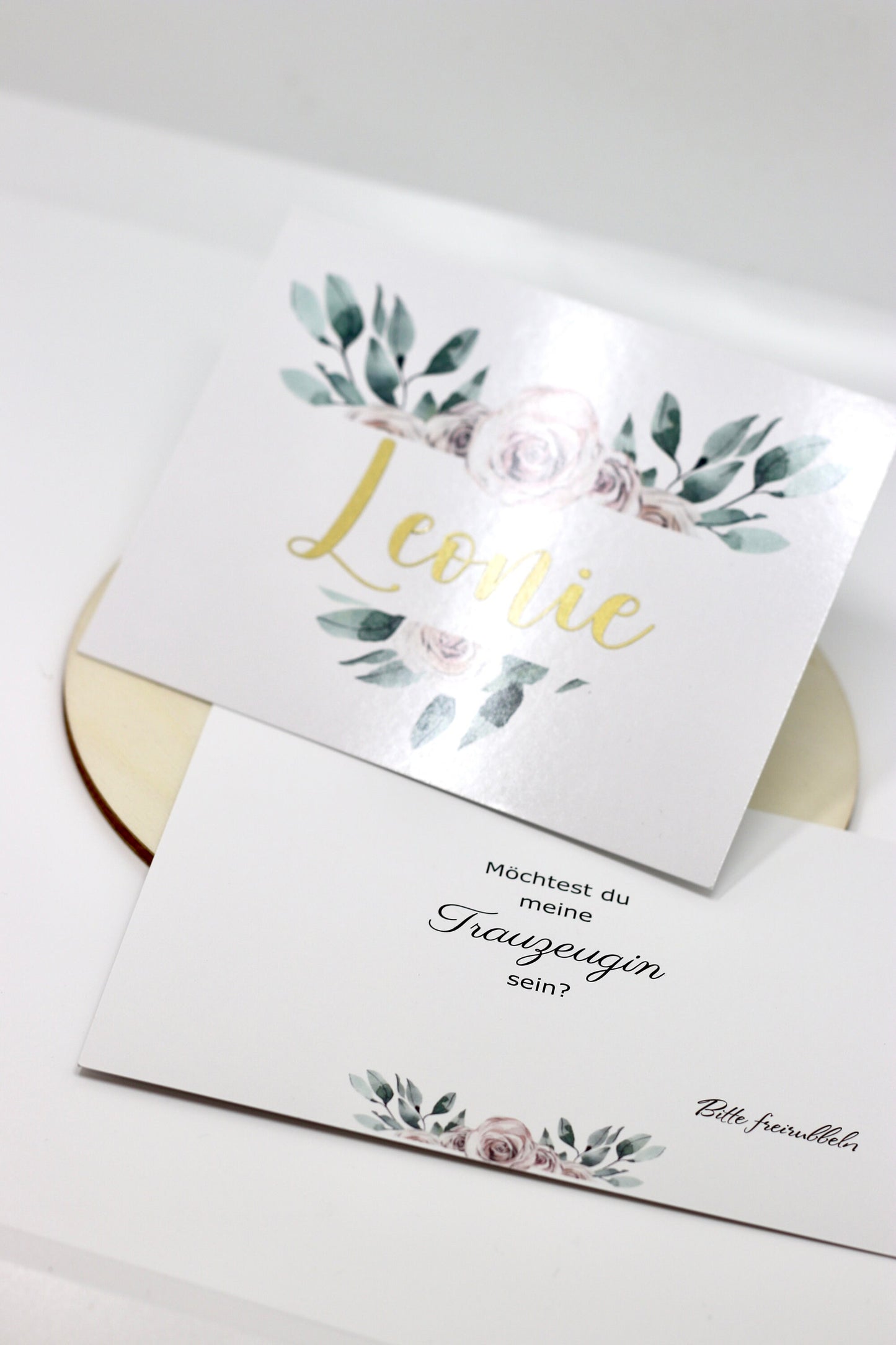 Rubbelkarte Trauzeugin personalisiert - Trauzeugin fragen - Trauzeugin Geschenk - Wunschfarbe - Mit Kuvert