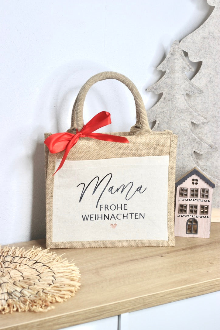 Jutetasche Weihnachten