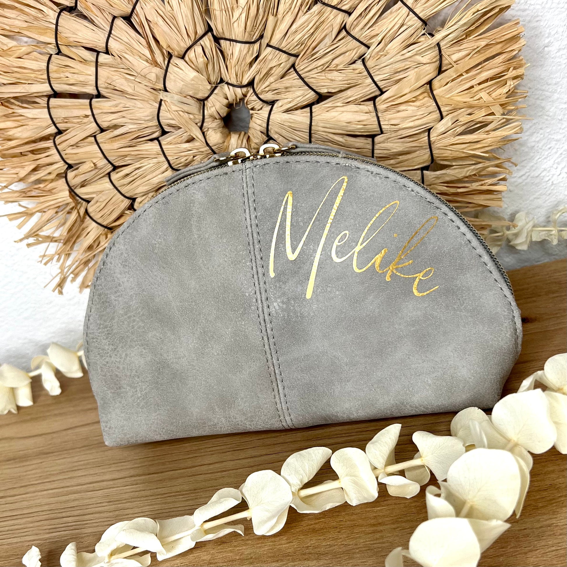 Personalisierte Kosmetiktasche mit Namen - make-up Tasche Geschenk Frau Mama Schwester - Trauzeugin Brautjungfer