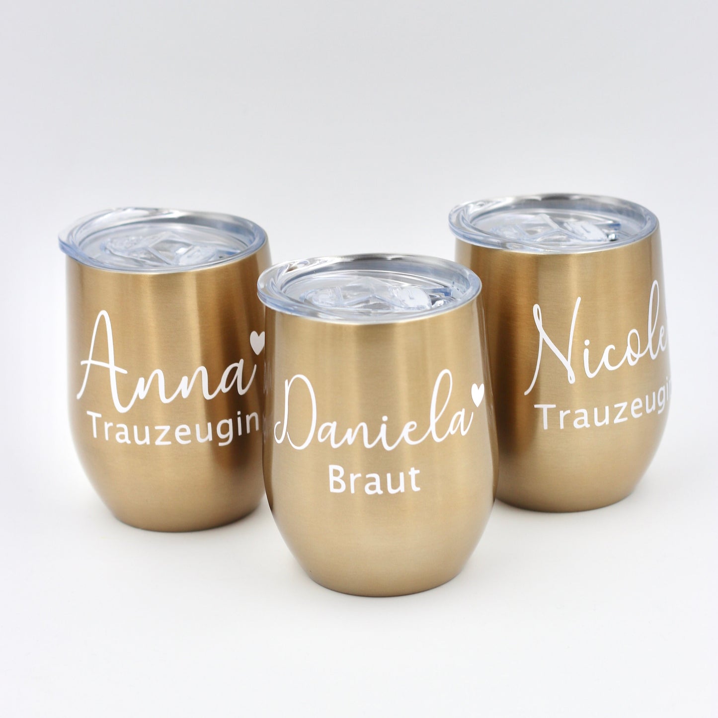 Thermobecher in Gold mit Personalisierung - Team Braut - Trauzeugin Brautjungfer Geschenke - JGA PARTY - JGA Deko -