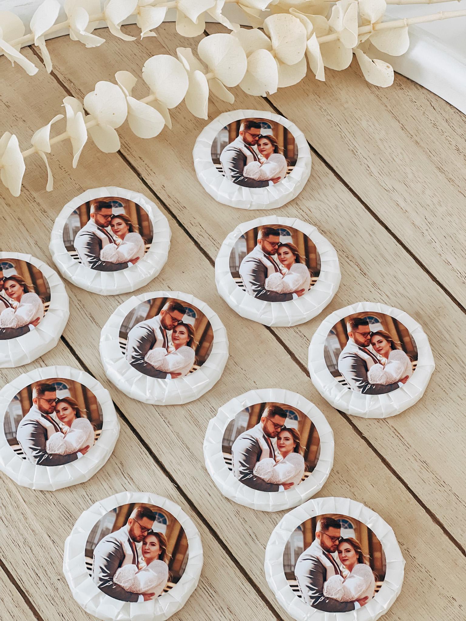 Mini Seifen (10er Set) als Gastgeschenk – personalisiert mit Foto – Hochzeit, Geburtstag, Verlobung – Seifen Mitgebsel
