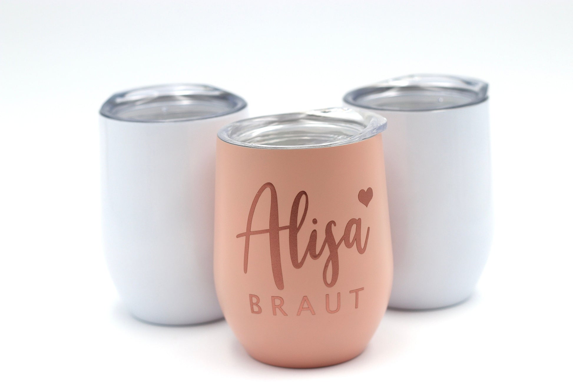 Thermobecher Wein Prosecco Sektglas personalisiert Team Bride Braut Trauzeugin Brautmutter