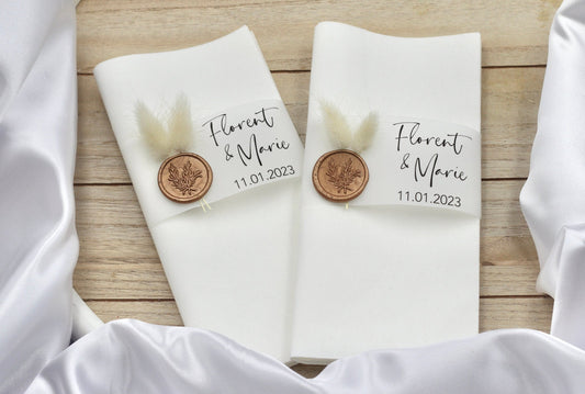 Servietten personalisiert verschiedene Blumen Schriftarten Farben Gastgeschenk Dekoration Hochzeit Taufe Geburtstag Standesamt