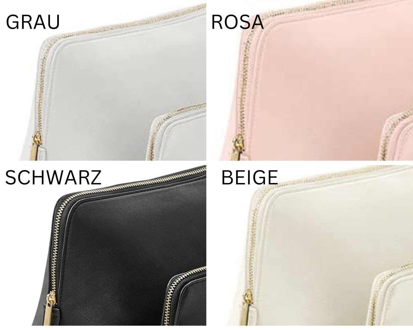 Personalisierte Kosmetiktasche mit Initial und Name - Make-up Tasche - Geschenk Frau Mama Schwester - Trauzeugin Brautjungfer