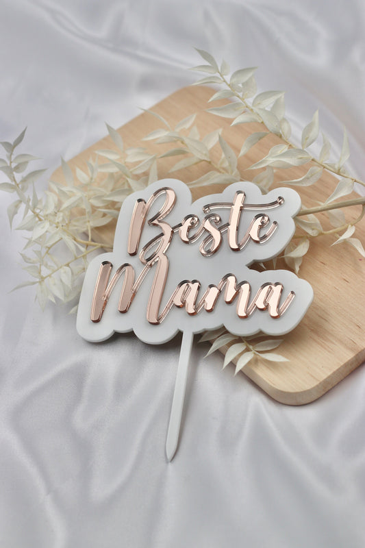 Muttertag Cake topper "Beste Mama" - Geschenke für die Mama, Mothersday Kuchen