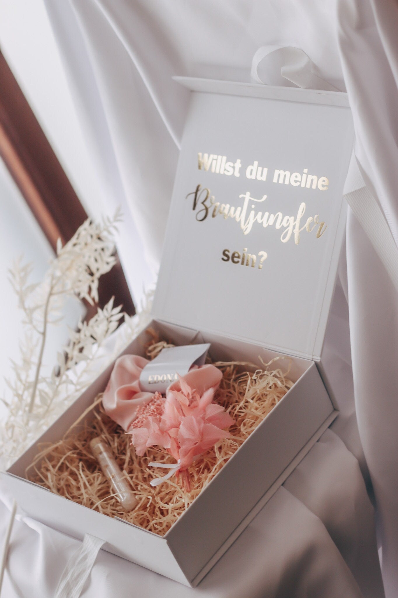 Geschenkbox "Willst du meine Brautjungfer/Trauzeugin sein" personalisiert Team Bride Brautjungfer Trauzeugin fragen