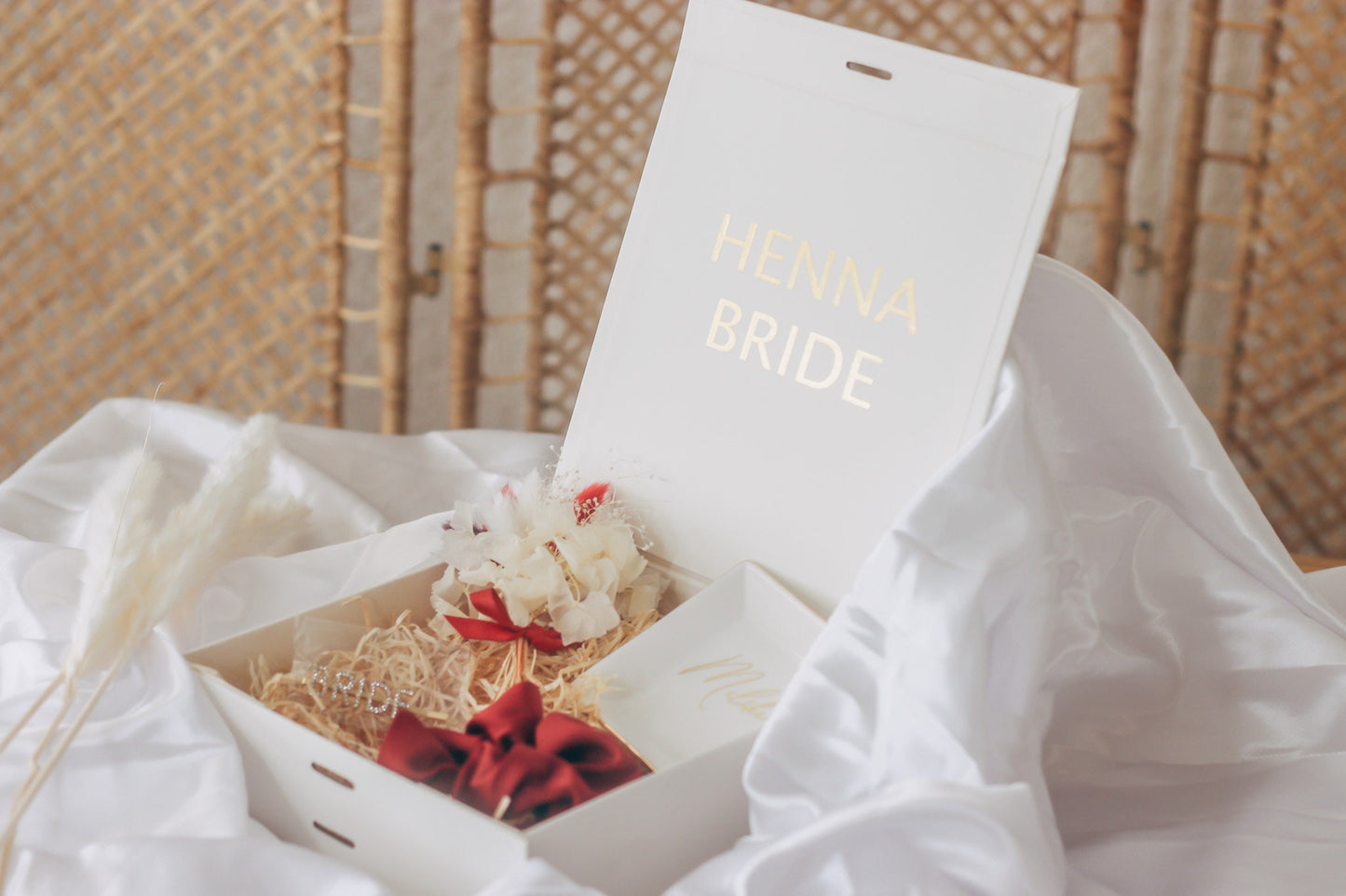 Geschenkbox "Henna bride" personalisiert mit dem Namen für den Henna Abend - Kina Gecesi - Kina Gelin