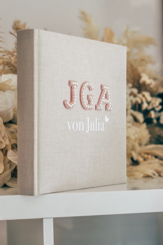 JGA Gästebuch/Fotoalbum personalisiert - Junggesellenabschied - Glitzerpatches - JGA Deko