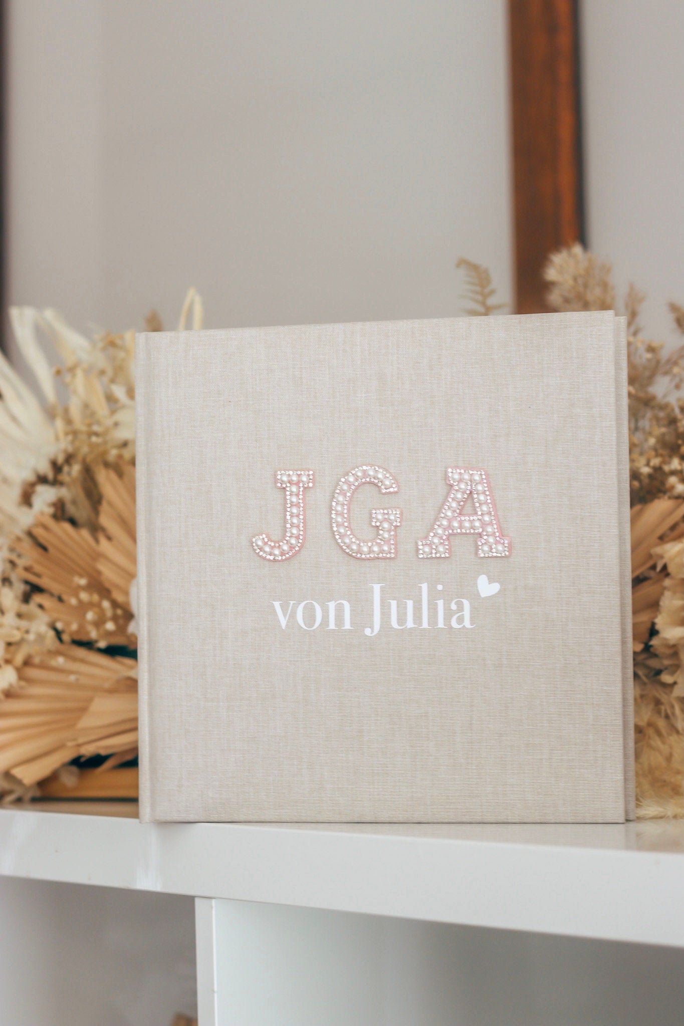 JGA Gästebuch/Fotoalbum personalisiert - Junggesellenabschied - Glitzerpatches - JGA Deko