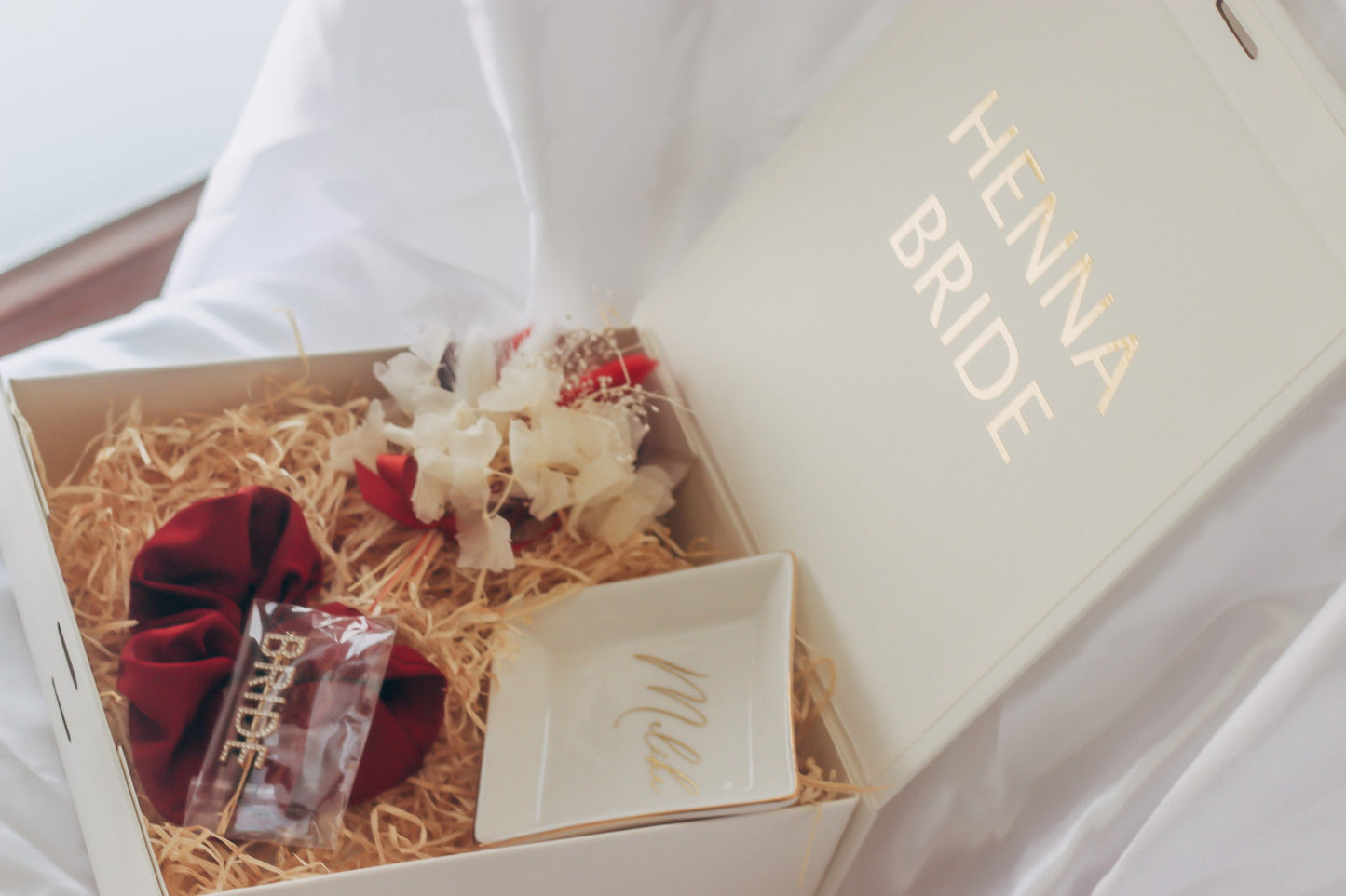 Geschenkbox "Henna bride" personalisiert mit dem Namen für den Henna Abend - Kina Gecesi - Kina Gelin