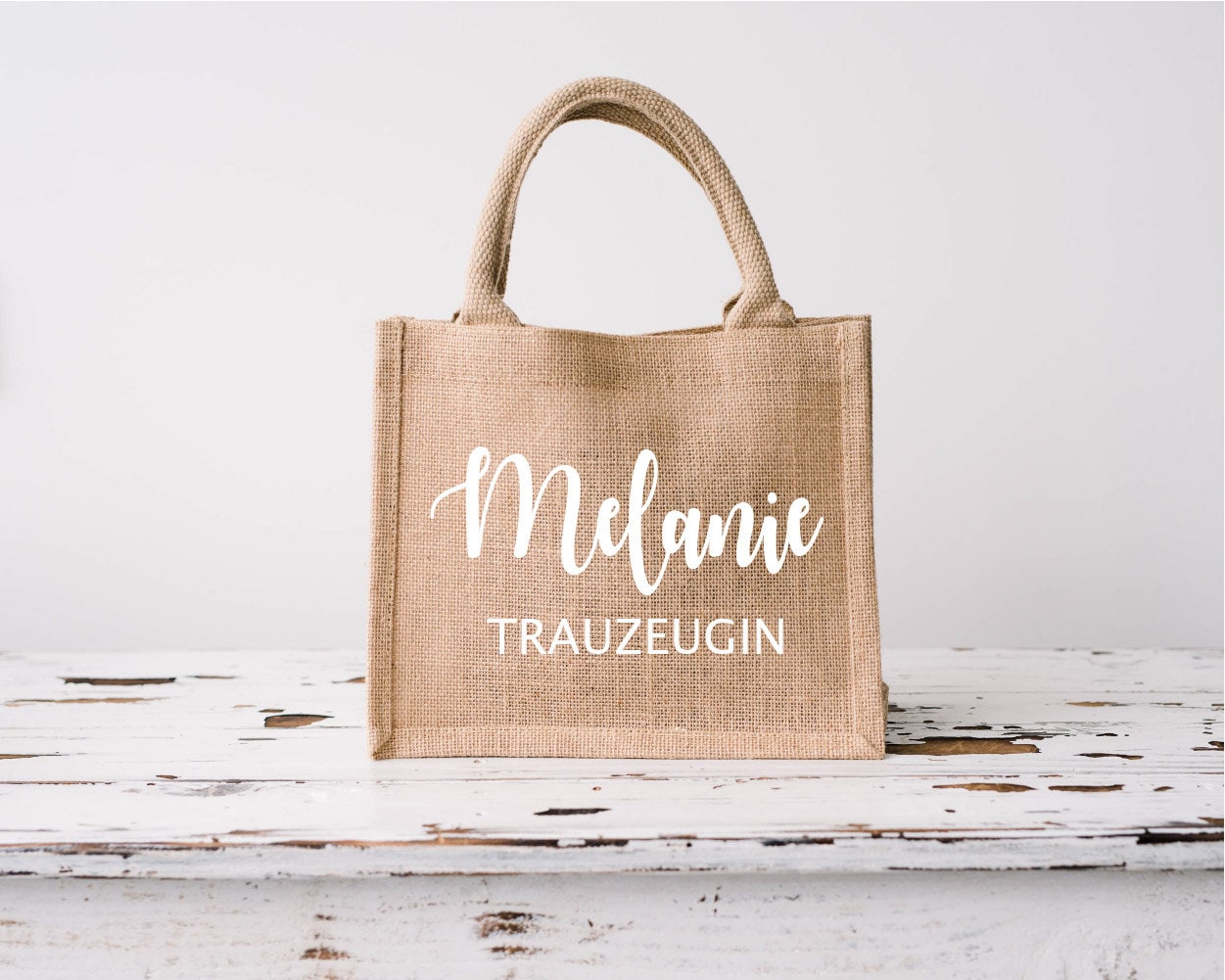 Kleine Jutetasche Geschenk- Trauzeugin fragen - Brautjungfer Beste Freundin Juteshopper - Geschenktasche - Geschenke für Frauen