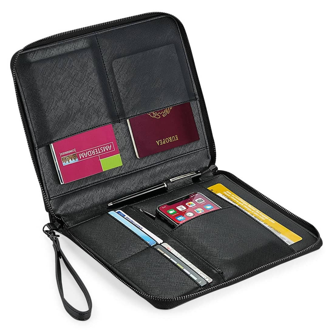 Personalisierter Travel Organizer mit Familiennamen / Vornamen für die Reise - Passhülle - Weihnachten - Geschenk - Flitterwochen