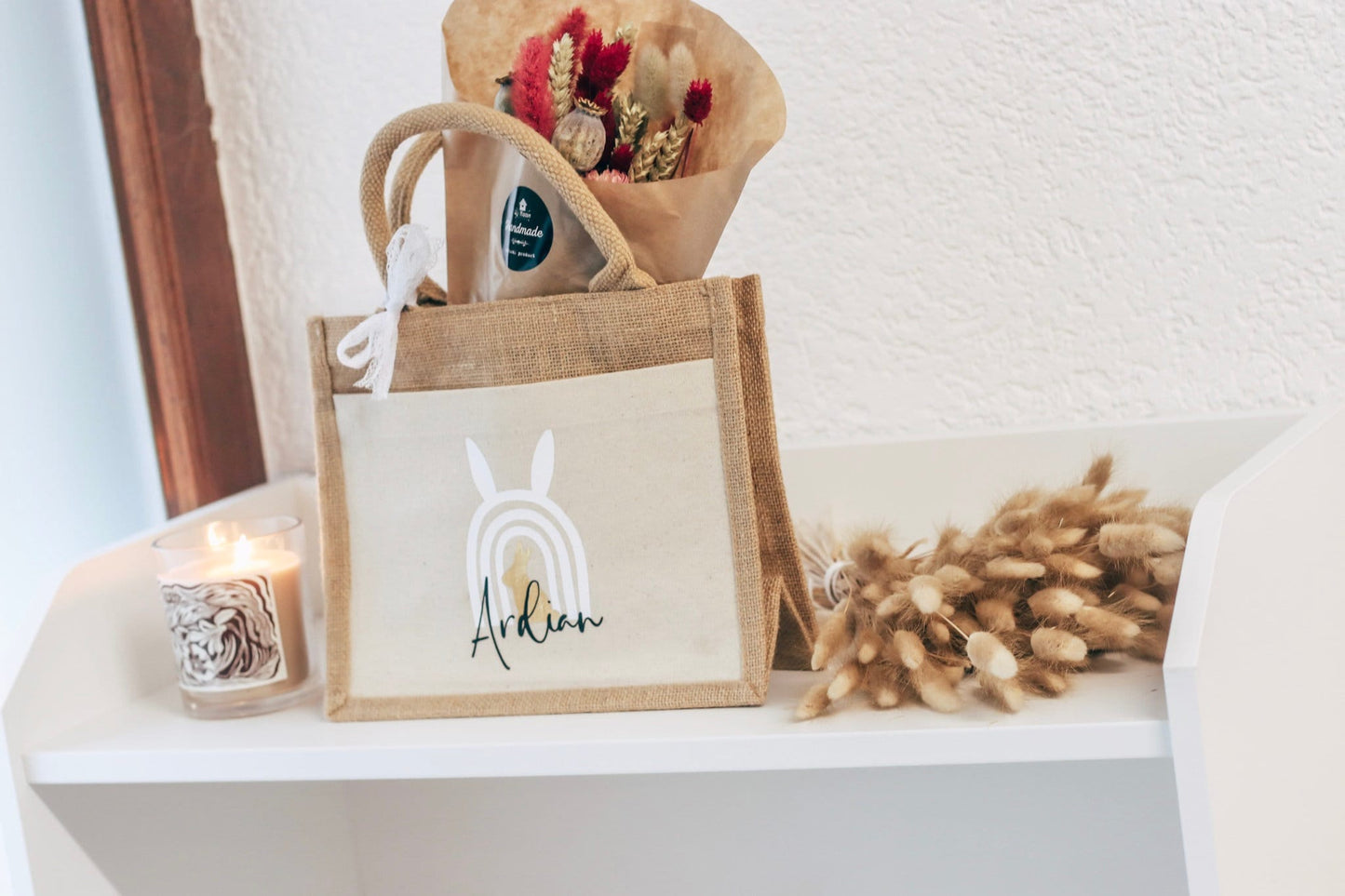 Personalisierte Ostertasche - Jutetasche für Kinder - Eiersuche - Geschenk für Kinder zu Ostern - Osterkorb - Osternest - Mit Namen